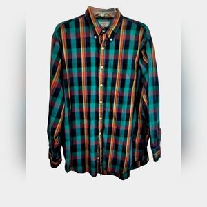 M382) Kensington for Lord & Taylor Multicolor Long Sleeve Button down Shirt Sz L